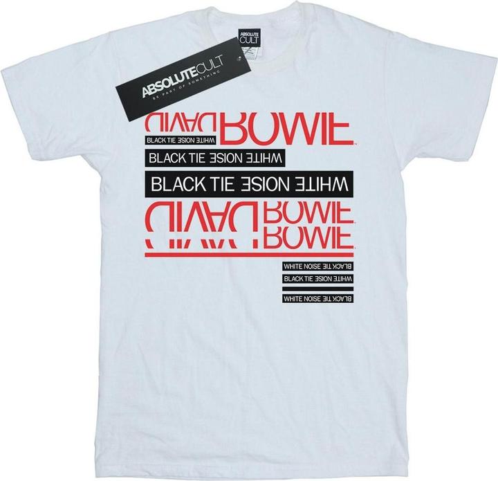 Actual product image David Bowie Mens Black Tie White Noise T-Shirt (3XL)
