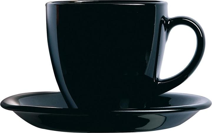 Luminarc Satz mit Tassen- und Tellern Carine Glas 22 cm (12 Stücke) (220 ml, 12x)