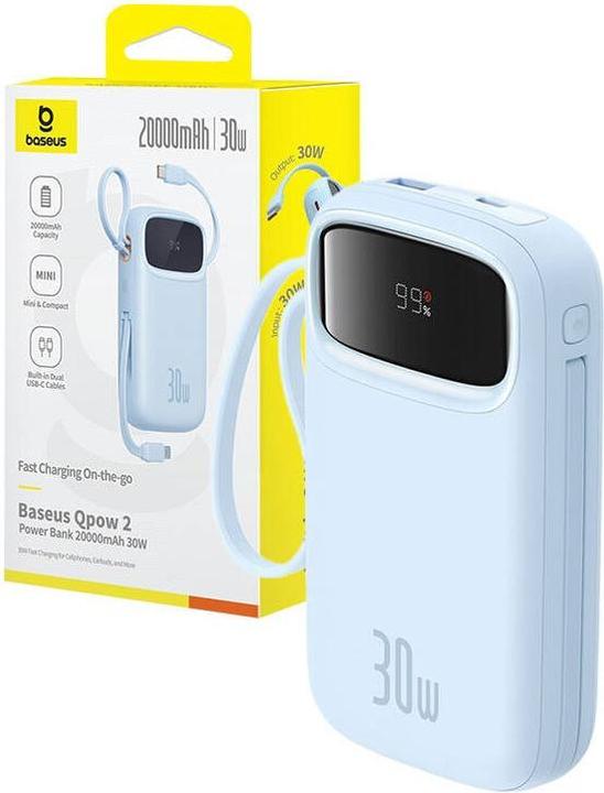 Actual product image Baseus Powerbank QPow2 20000mAh 30W 2xUSB-C (blue) (20000 mAh, 30 W)