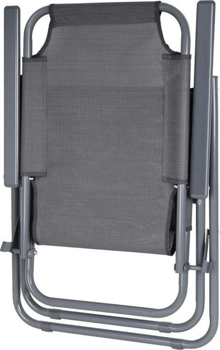 Actual product image Enero Camp Krzesło Turystyczne Z Podłokietnikami 65x45x102cm Składane Ciemno Szare