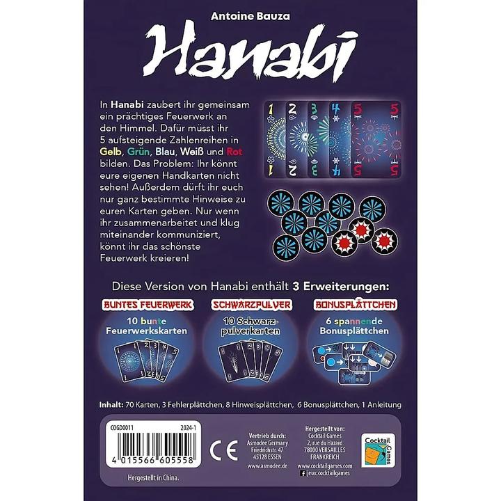 Produktbild Cocktail games HANABI (DE) (Deutsch, 2 - 5 Spieler)