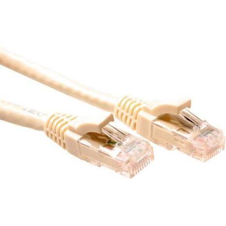 Thumbnail - ACT Ivory 10 meter U/UTP CAT6 patch cable component level with RJ45 connectors (U/UTP, CAT6, 10 m), Netzwerkkabel