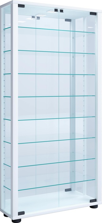 Produktbild VCM Wandvitrine Sammelvitrine Glasvitrine Wand Vitrine Regal Schrank Glas Hängevitrine "Vitrosa Maxi (59 x 18 x 115 cm)