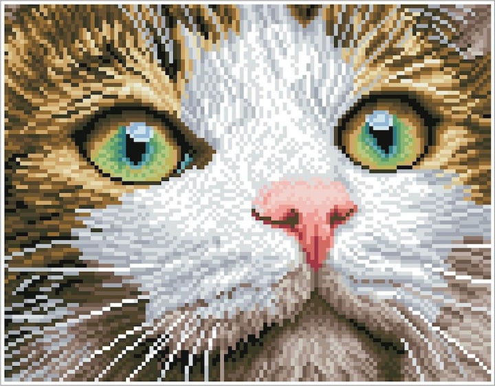 Actual product image Diamond Dotz Cat beauty 27,7x35,5cm