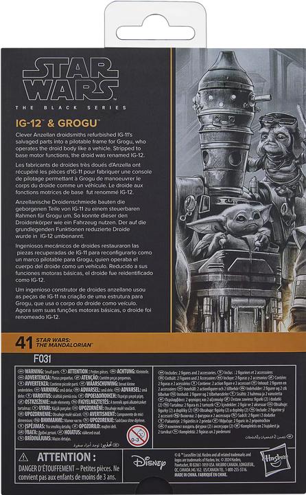 Actual product image Hasbro Star Wars: The Mandalorian Black Series Actionfiguren 2er-Pack IG-12 & Grogu 15 cm