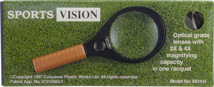 Actual product image Ecobra Reading glasses SPORT series Tennis racket Design: 50 mm + 15 mm, magnification 2.5 x + 5 x