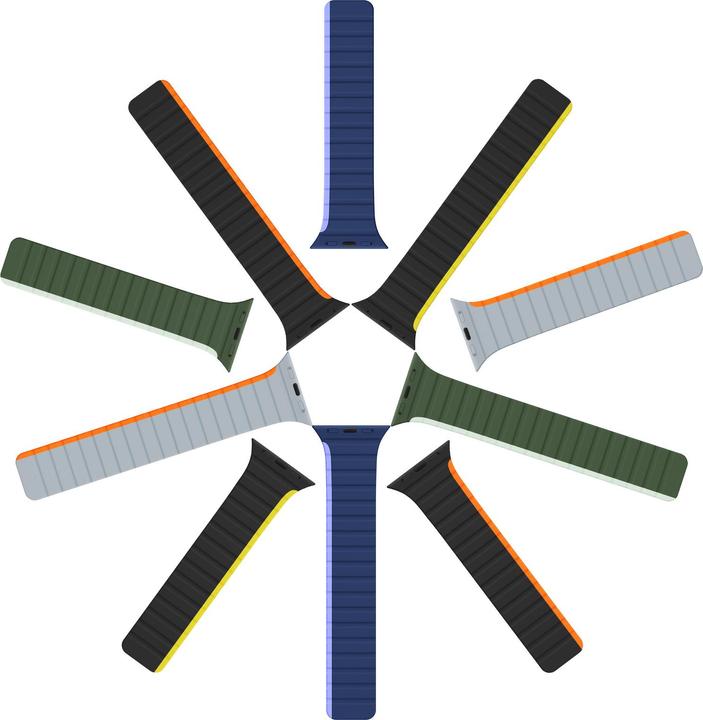 Actual product image Dux Ducis Magnetic Strap for Apple Watch SE, 8, 7, 6, 5, 4, 3, 2, 1 (41, 40, 38 mm) Strap (LD Versio (38 mm, 40 mm, 41 mm, Silicone, Metal)