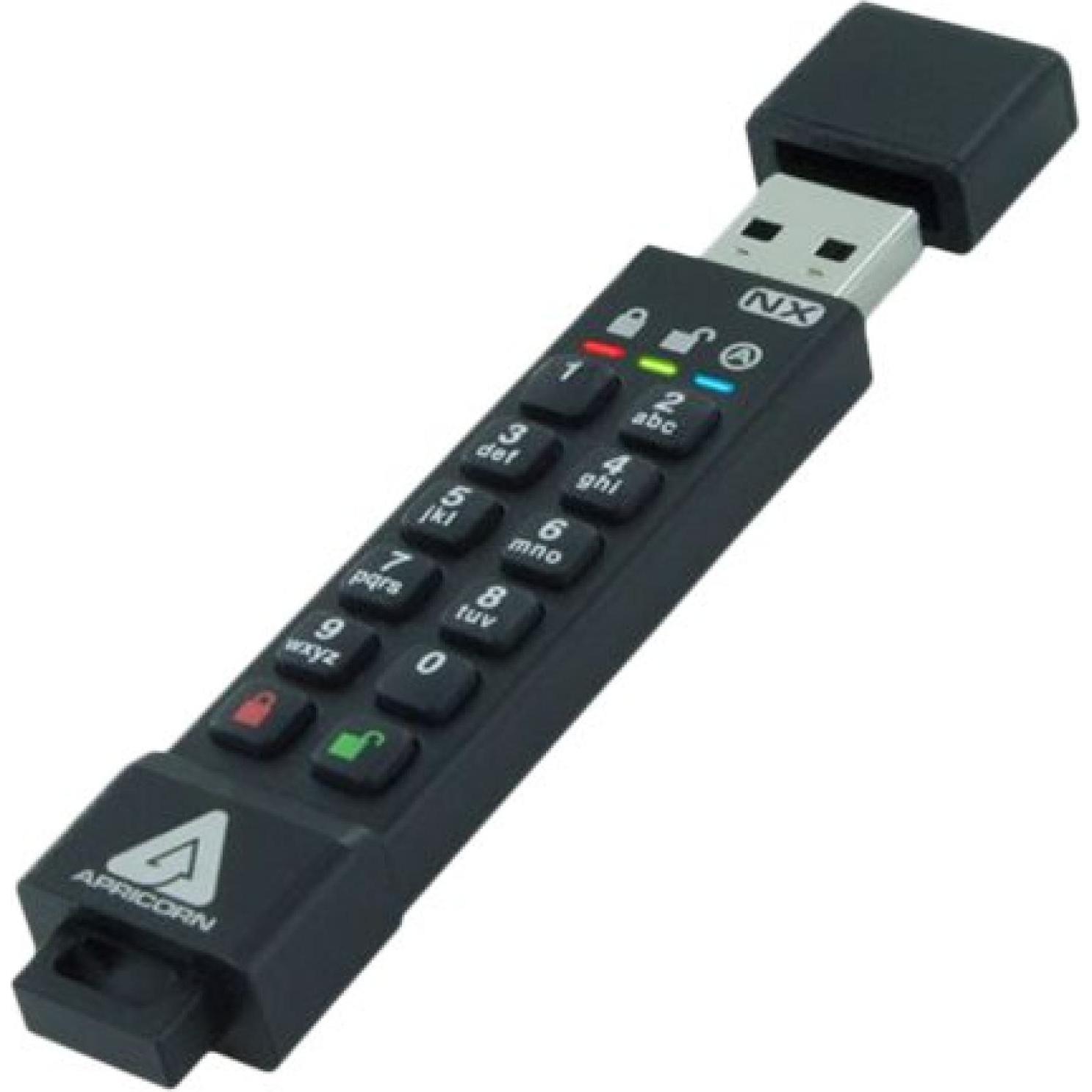 Apricorn SecureKey 3NX (16 GB, USB-A, USB 3.1), USB Stick, Schwarz