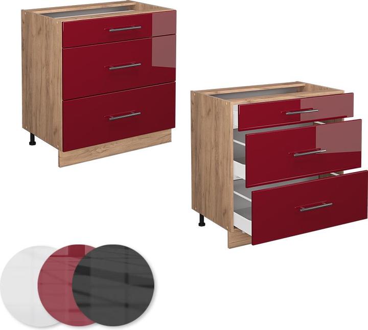 Produktbild Vicco Fame-Line mit 3 Schubladen, AP Marmor (80 x 60 x 82 cm)