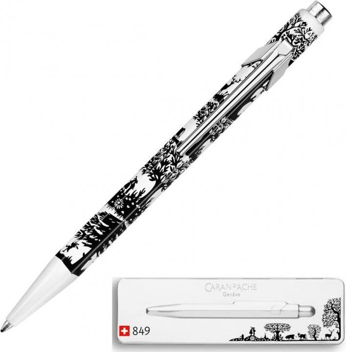 Immagine prodotto Caran d'Ache 849 Scherenschnitt mit Etui (Argento, Nero, 1 x)
