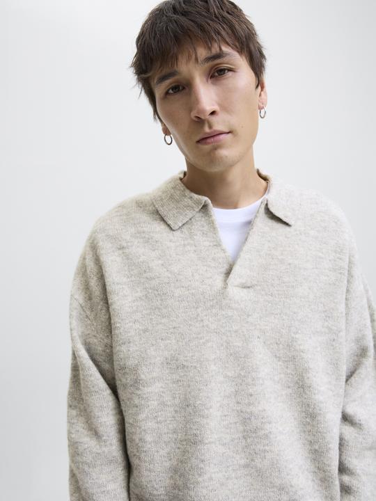 Actual product image Jack & Jones Jjsoho Ollie Knit Split Neck Ln (L)