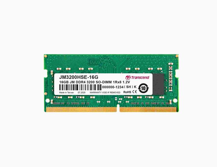 Produktbild Transcend JM3200HSE-16G (1 x 16GB, 3200 MHz, DDR4-RAM, SO-DIMM)