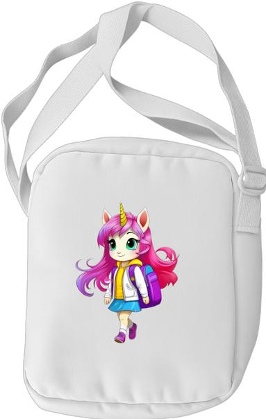 Image du produit Bügelbilder Schul & Freizeitsrucksack-Set Unicorn girl goes to school (15 l)