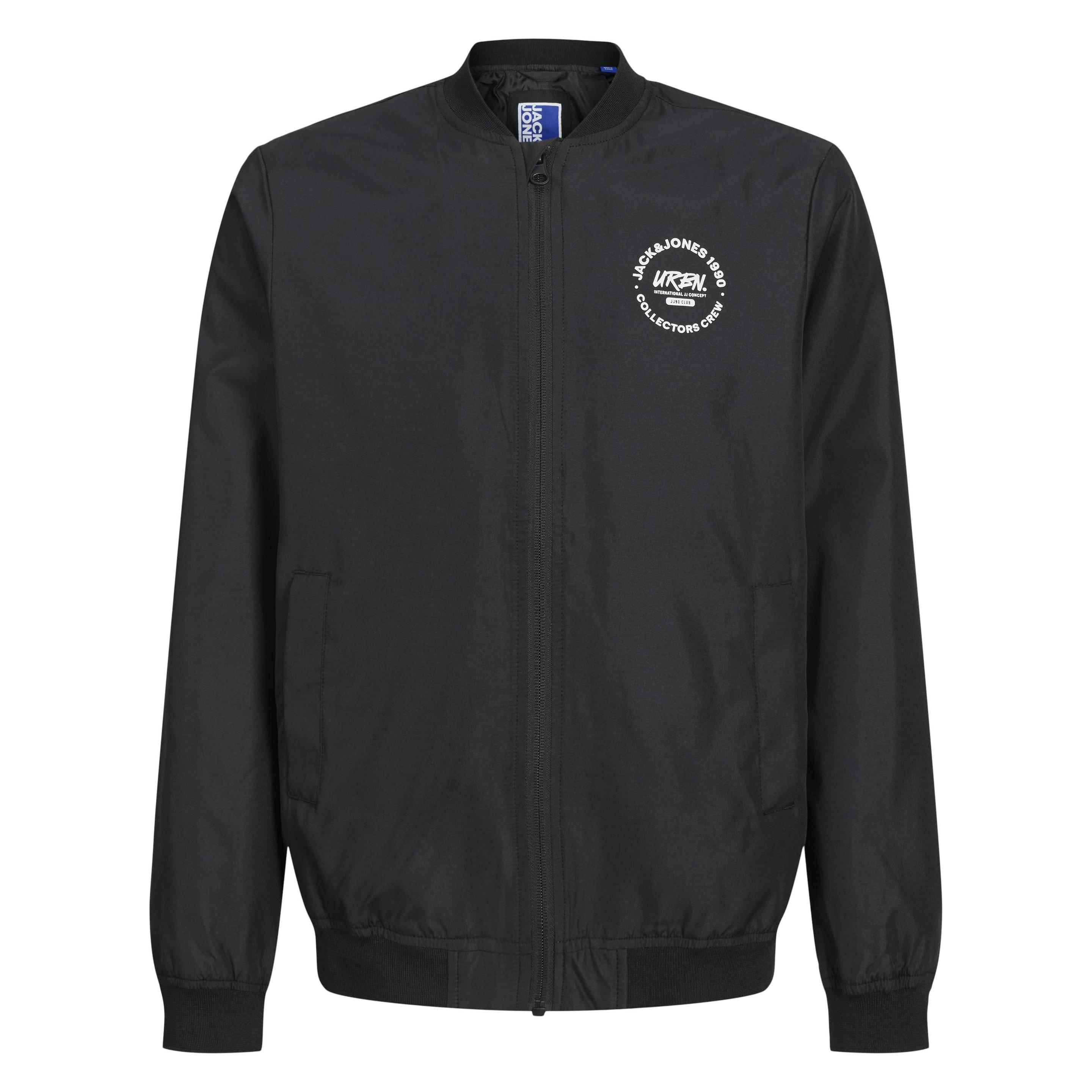 Jack & Jones, Jungen, Leichte Jacken, Junior Jacke Zack Bomberjacke, Schwarz, (152)