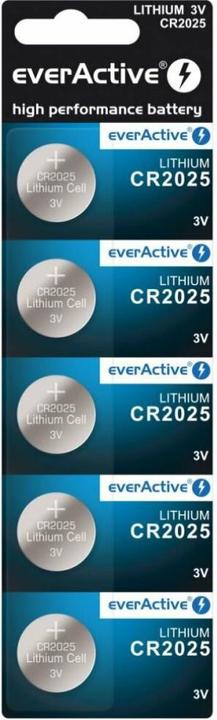 Actual product image Everactive Lithium battery mini CR2025 - blister pack 5 pcs. (5 pcs., CR2025, 150 mAh)