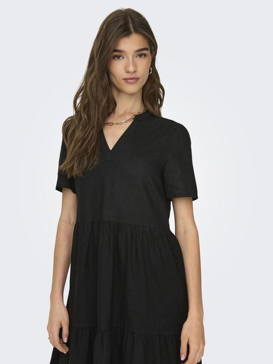 Image du produit Only Coupe normale Col en V Robe courte Robe en forme de cloche (L)