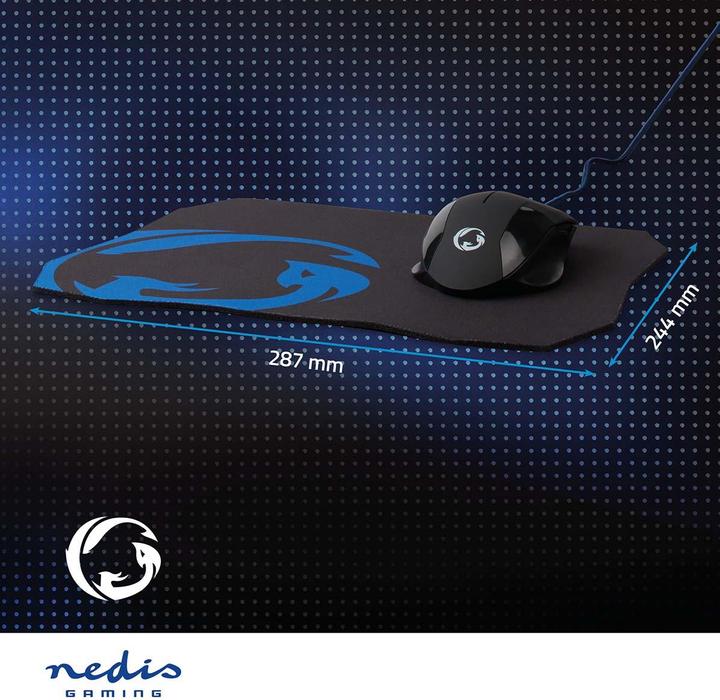 Produktbild Nedis Gaming Mouse & Mouse Pad Set | Verdrahtet | 1200 / 2400 / 4800 / 7200 dpi | Einstellbar DPI | (Kabelgebunden)