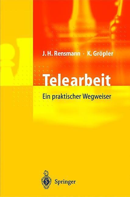 Produktbild Telearbeit (Deutsch, Jörg Hubert Rensmann, Klaus Gröpler, 2012)