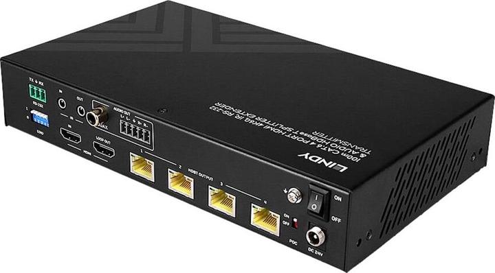 Image du produit Lindy 100m Cat.6 4 Port HDMI 4K60 HDBaseT Splitter Extender HDBaseT Transmitter with Built-in 4 Port Spl