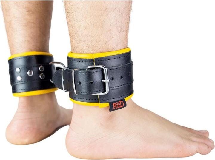 Actual product image The Red Leather ankle cuffs