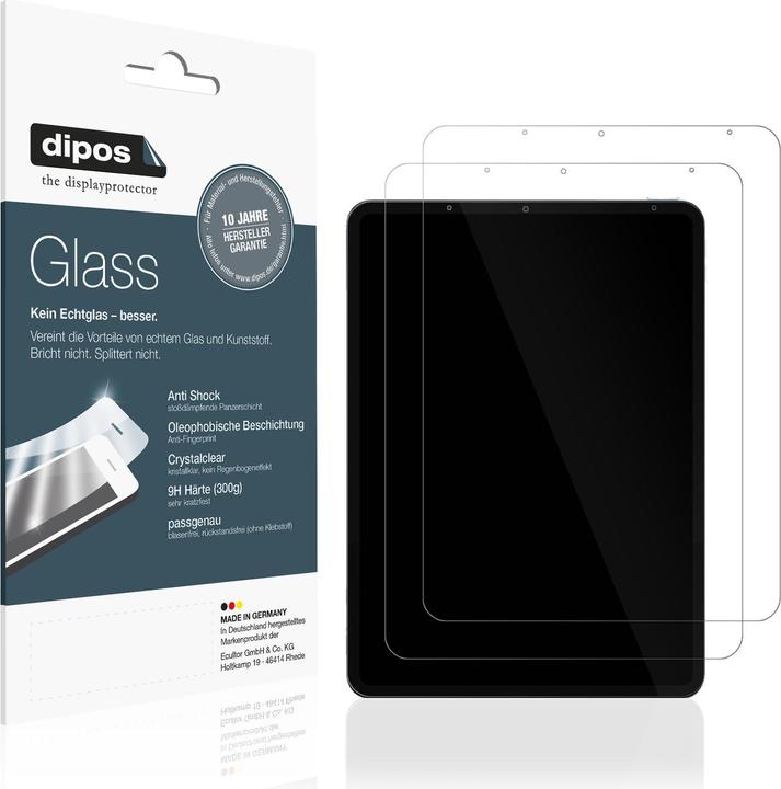 Produktbild Dipos Displayschutz Anti-Shock (2 Stück, IPad Air (2022))