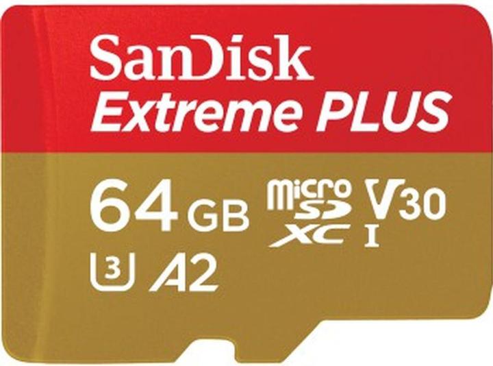 Immagine prodotto SANDISK Extreme Plus (64 GB, microSDXC, U3, UHS-I)