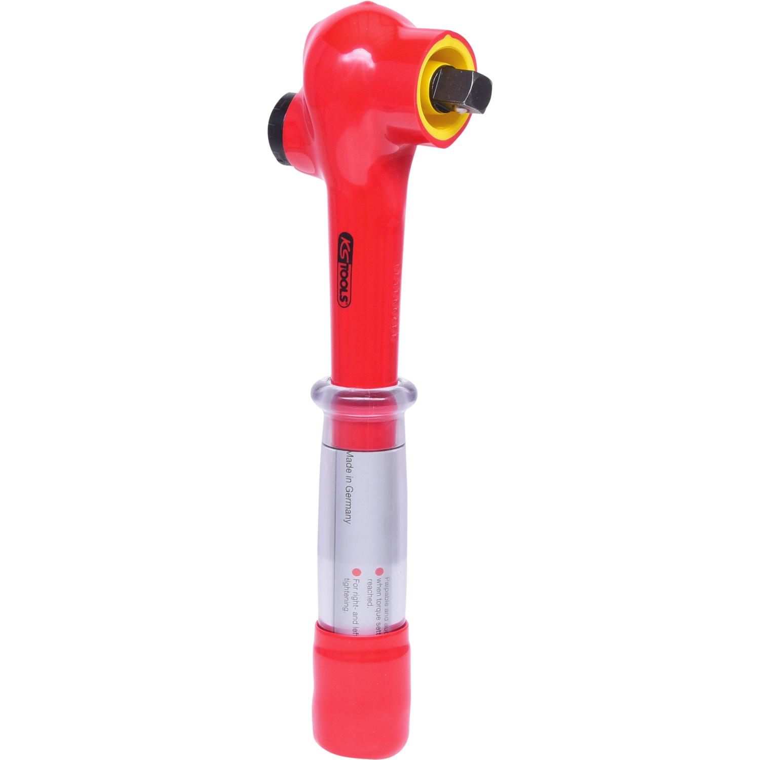 KS Tools, Drehmomentschlüssel, 1/2" Drehmomentschlüssel + Schutzisolierung, Ratschenkopf, umschaltbar, 2-27 Nm (1/2", 5 ...