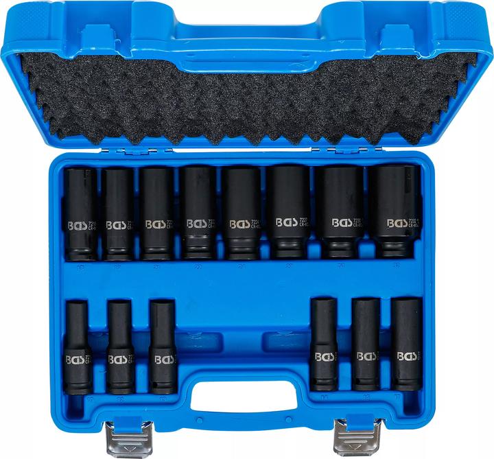 Actual product image BGS Impact Socket Set, Hexagon | 12.5 mm (1/2") Drive | 10 - 32 mm | 14 pcs. (12.5 mm)