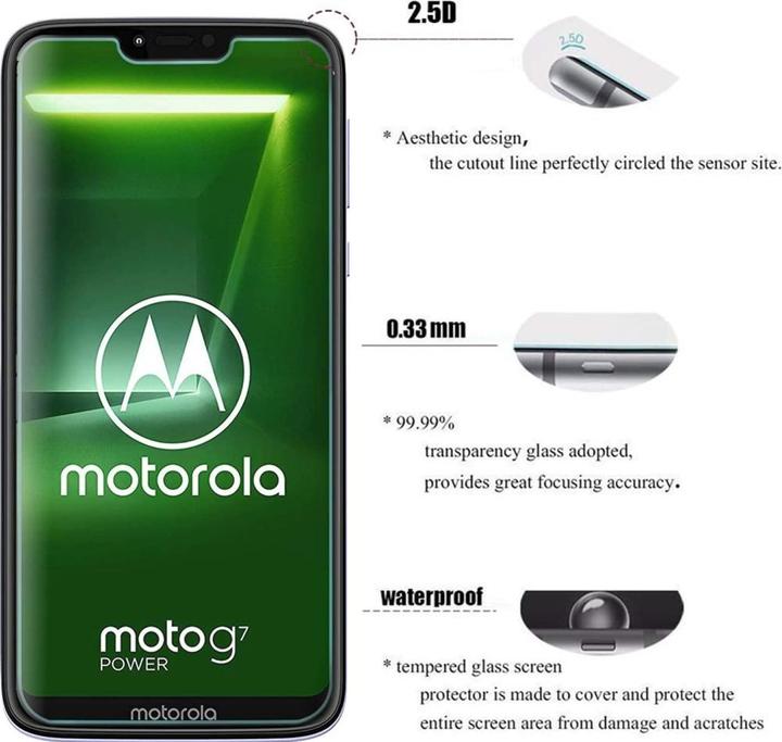 Image du produit Screenguard Motorola Moto G7 Power Protection en verre blindé Case Friendly Design (1 pcs, Motorola Moto G7 Power)