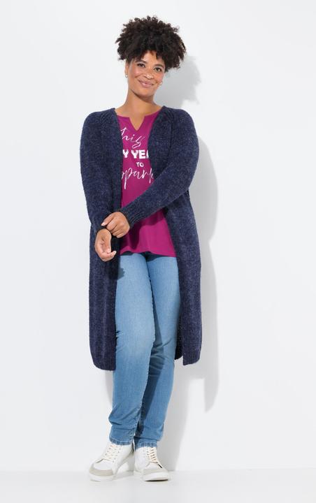 Actual product image Janet & Joyce Long-Strickjacke, offene Form, Grobstrick (46, 48)