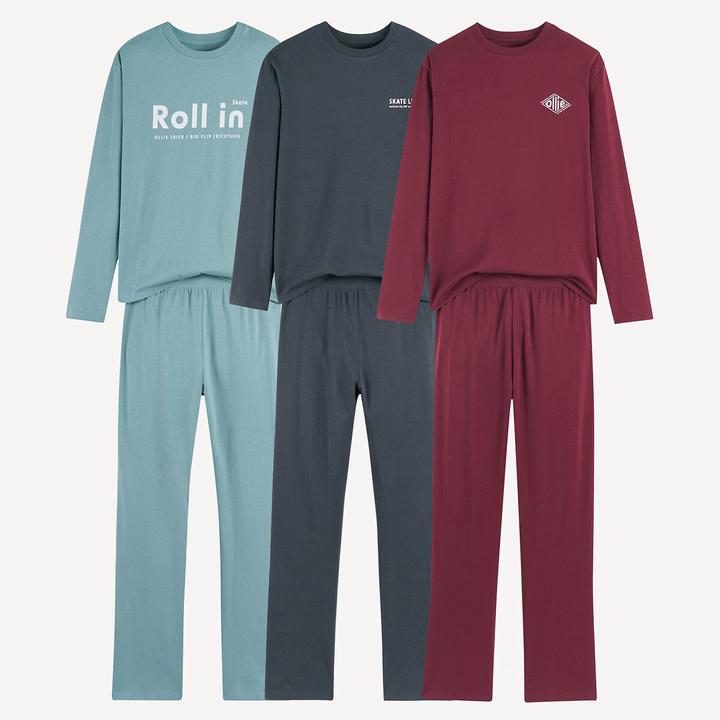 Produktbild La Redoute Collections 3er-Set Baumwollpyjamas mit Skateboard-Motiv (182)
