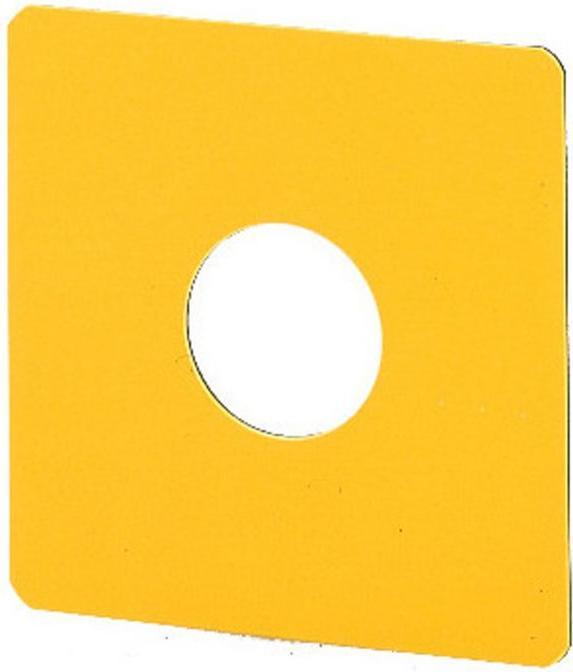 Actual product image Eaton EMERGENCY STOP sign, unlabelled, yellow, 63263