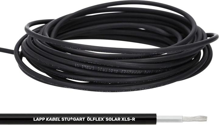 Lapp 10 Meter 0023137 ÖLFLEX SOLAR XLS-R 1X4 WH/BK I Kabel für Solartechnik I Solarleitung für Aussen