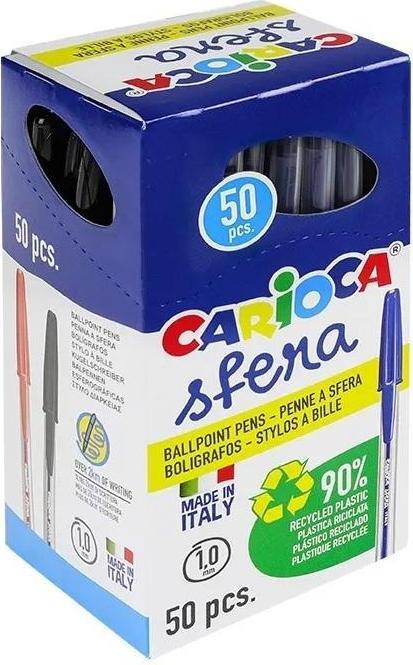 Produktbild Carioca Packung mit 50 Eco Kugelschreibern 1mm (Mehrfarbig, 50x)