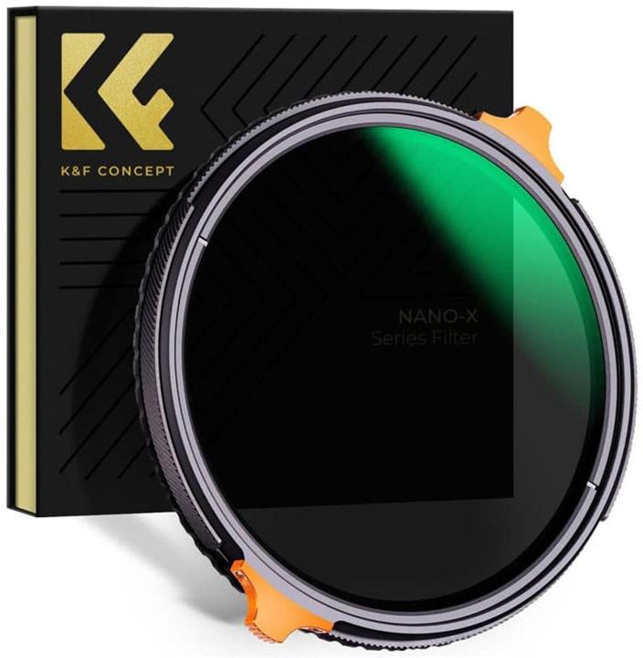 Produktbild K&F Concept 62mm 2-in-1 Variable ND4-ND64 (2-6 Stop) & CPL Filter, Green Coated, Anti-Scratch (Nano-X Series) (62 mm, ND- / Graufilter, Polarisationsfilter)