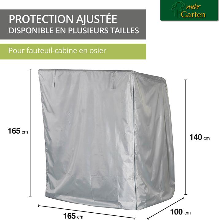 Produktbild Mehr Garten Schutzhülle für Korbsessel | 103 x 93 x 165/140 cm | 3-fach gewebtes Polyester