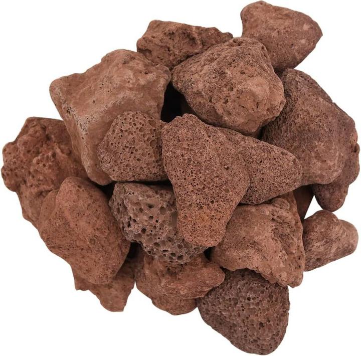 Actual product image vidaXL Lava granules 25 kg red 5-8 cm,Colour: red,Material (Bottom ground, Stone)