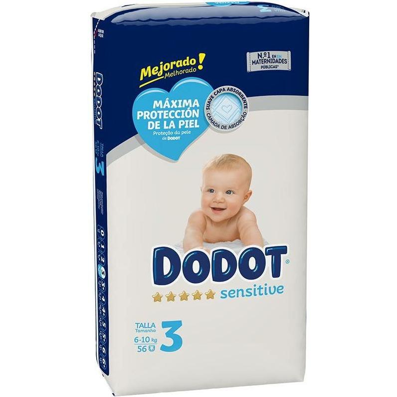 Dodot SENSITIVE T3 pañales 6-10 kg 56 uds (Tragepack, 56 Stück)