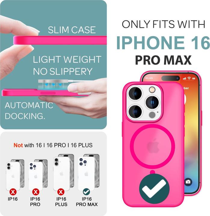 Produktbild Nalia Matte Hybrid Hülle mit MagSafe Funktion (Apple iPhone 16 Pro Max)