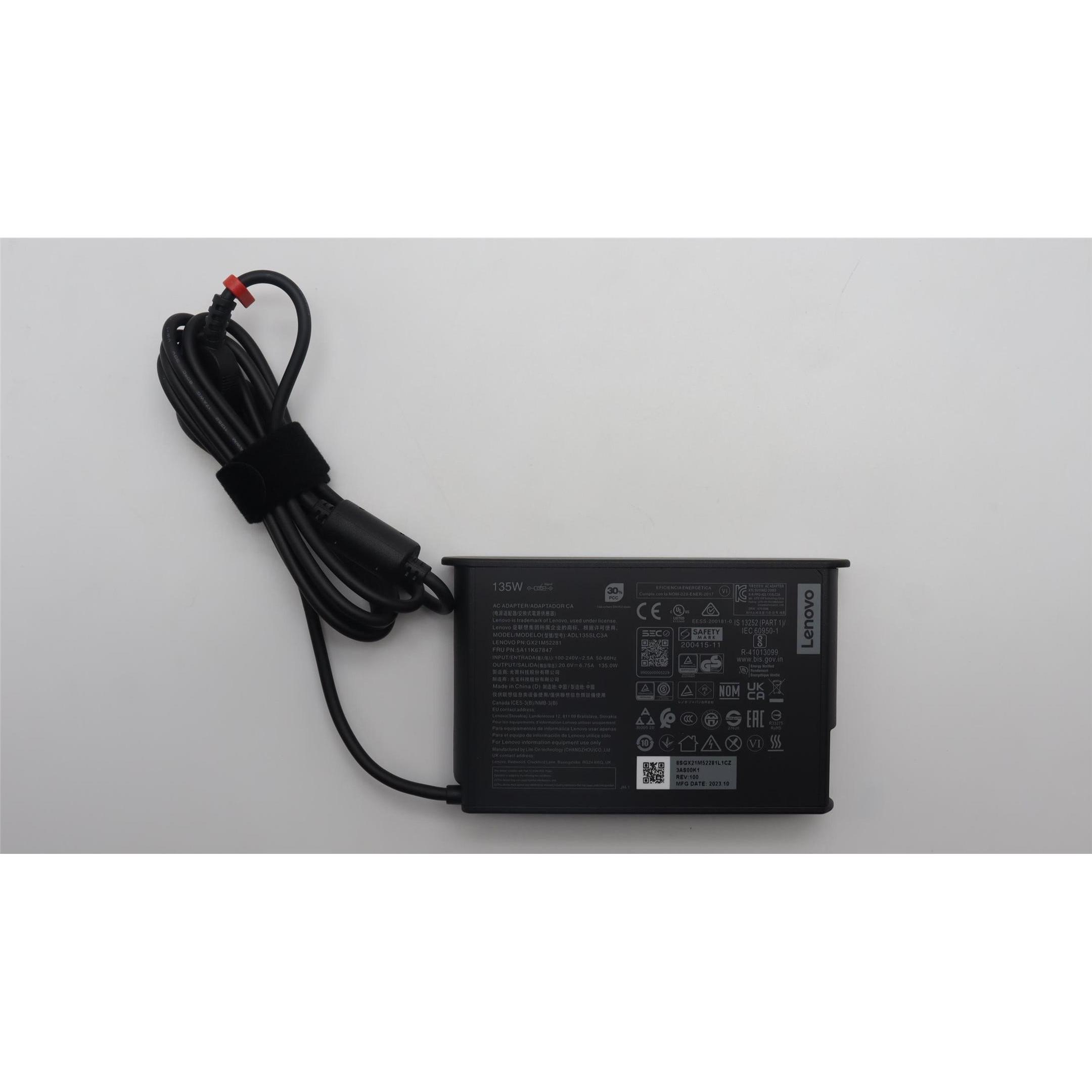 Lenovo Ac adapter (135 W), Notebook Netzteil, Schwarz