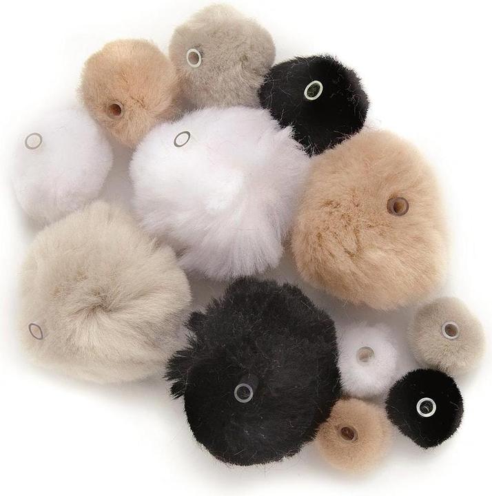 Actual product image Glorex Pompoms with eyelet