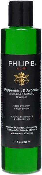 Actual product image Philip B. Peppermint And Avocado Volumising & Clarifying Shampoo (60 ml, Liquid shampoo)