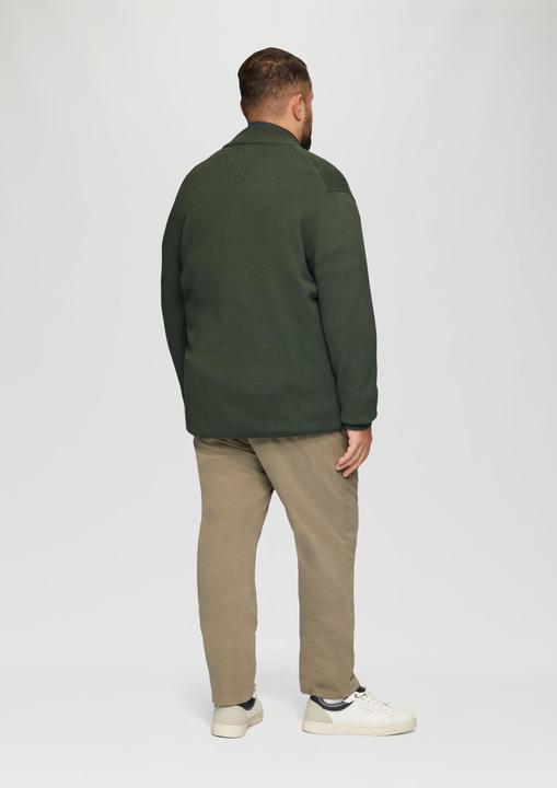 Image du produit S.Oliver Strickjacke Strickjacke mit Stehkragen und Logo-Detail (XXL)