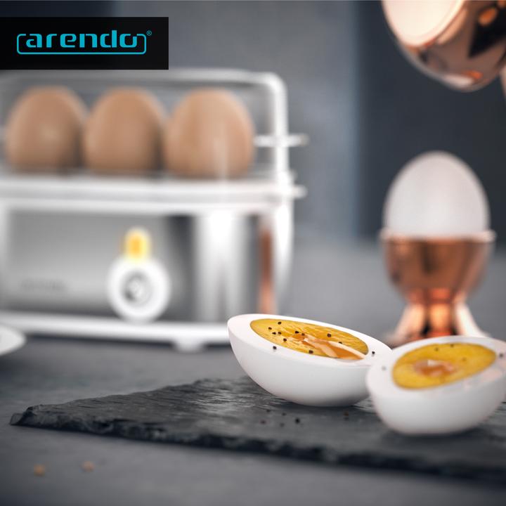 Produktbild Arendo Eierkocher 3-fach, Edelstahl, frei wählbarer Härtegrad, Anzahl Eier: 3 St., 210 W, Threecook
