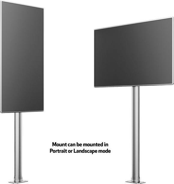 Produktbild Multibrackets M Display Stand 180 Single Silver w. Floormount (60 kg, 23" - 63")