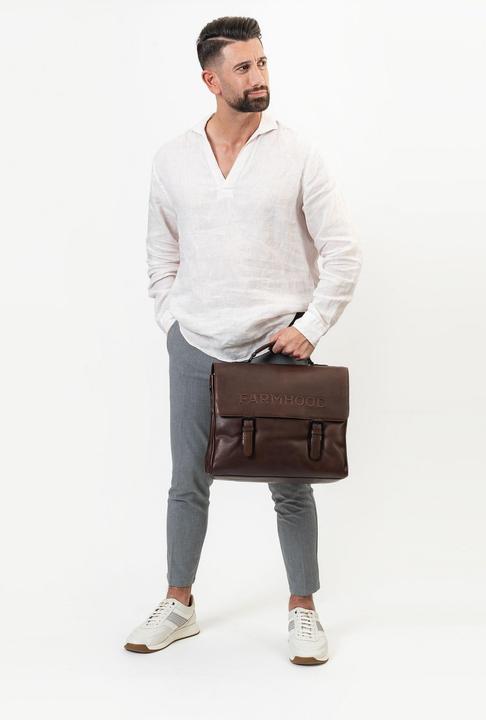 Produktbild Farmhood Memphis Aktentasche XXL 3 Fächer Leder 39 cm