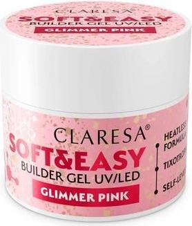 Image du produit Claresa Uilder Gel With Particles Pink Soft And Easy 12g (Rose Soft And Easy, Vernis à ongles effet gel)