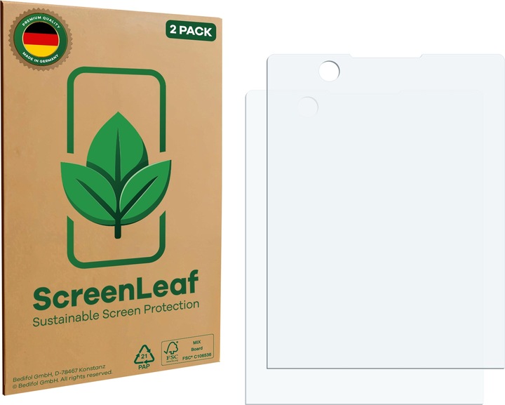 Actual product image ScreenLeaf Protective film sustainable screen protector screen protector film clear transparent (2 Piece, Light Phone 3)