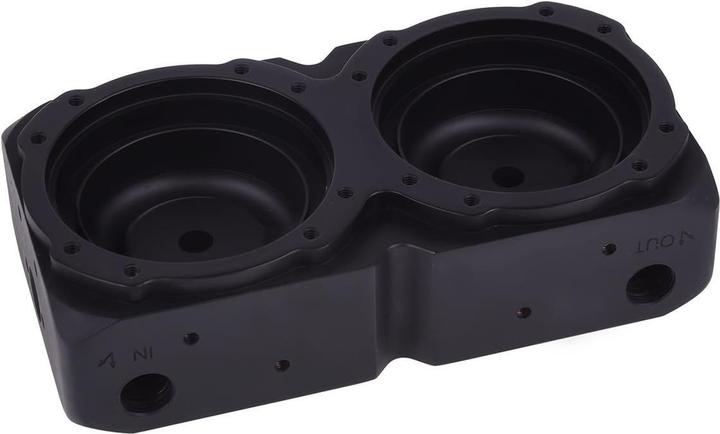 Actual product image Alphacool Ice Sheet D5 Dual Brass Attachment - Deep Black