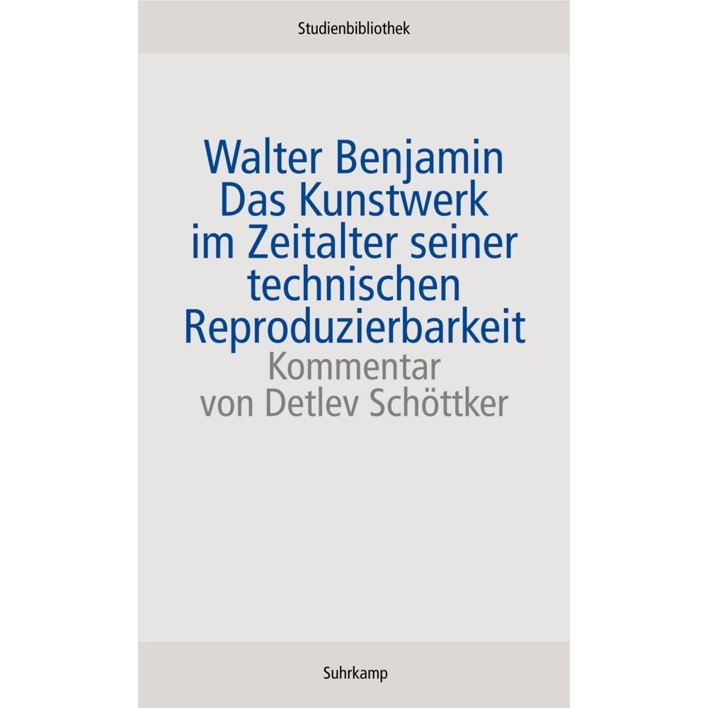 Das Kunstwerk im Zeitalter seiner technischen Reproduzierbarkeit, Fachbücher von Walter Benjamin